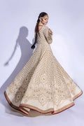 Pakistani Ivory Chikankari Net Anarkali Dress (3-Piece) - Image 9