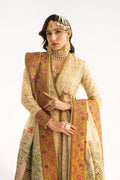 Pakistani Ivory Cutwork Embroidered Organza Angrakha (3-Piece) - Image 3
