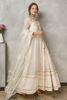 Ivory Embroidered Organza Angharka-Style Kalidaar (2-Piece) - Image 3