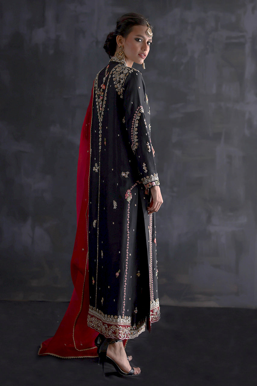 Ivory Woven Jamawar Silk Chadar (1-Pc) - Image 9