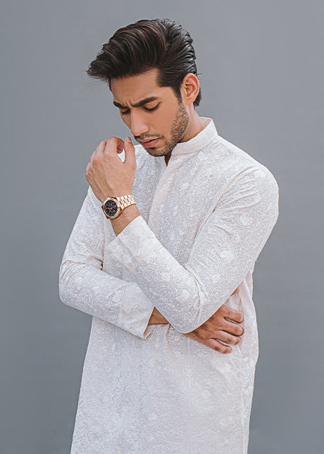 Ivory Embroidered Lawn Kurta (2-Piece) - Image 2