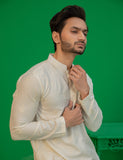Off-White Embroidered Wash N Wear Kurta (2-Piece) - Image 3