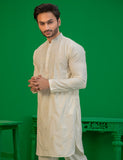Off-White Embroidered Wash N Wear Kurta (2-Piece) - Image 5