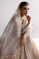 Indian Off-White Zardozi Chiffon Gharara Set (3-Piece) - Image 7