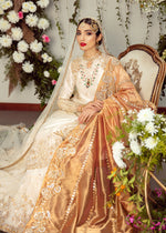 Ivory Embellished Net & Raw Silk Bridal Gharara (3-Piece) - Image 4