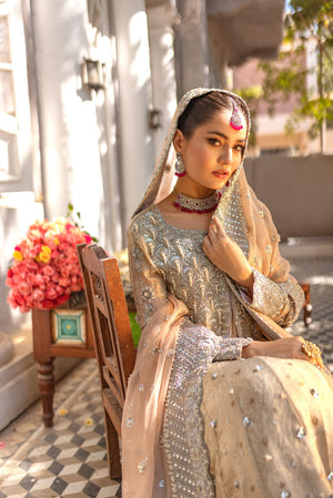 Ivory Embroidered Maisuri Bridal Gown (2-Piece) - Image 2