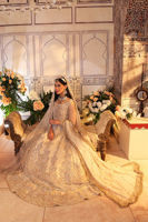 Pakistani Off-White Hand-Worked Net Bridal Gown (3-Piece) - Image 11