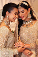 Pakistani Off-White Hand-Worked Net Bridal Gown (3-Piece) - Image 12