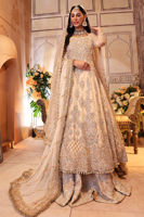 Pakistani Off-White Hand-Worked Net Bridal Gown (3-Piece) - Image 5