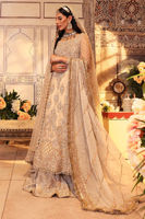 Pakistani Off-White Hand-Worked Net Bridal Gown (3-Piece) - Image 7