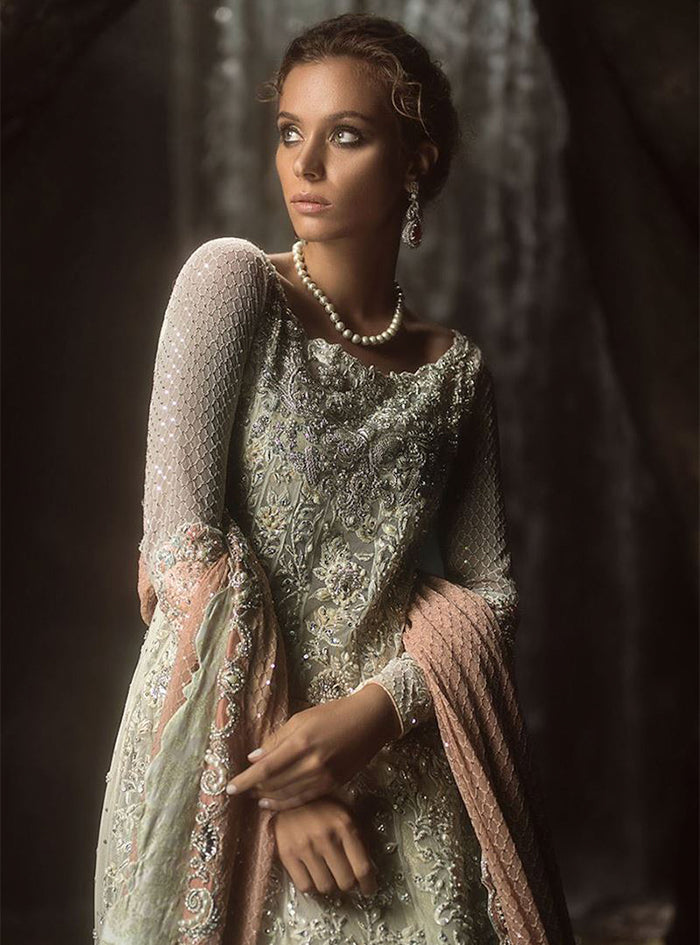 Ivory Kora Dapka Net Gown (2-Piece) - Image 2