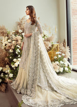 Silver Ivory Embroidered Net Bridal Gown (2-Piece) - Image 5