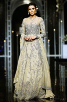 Almond Embroidered Net Gown (2-Piece) - Image 4