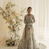 Ivory Embellished Net Silk Bridal Gown (2-Piece) - Image 2