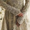 Ivory Embellished Net Silk Bridal Gown (2-Piece) - Image 5