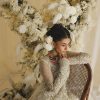 Ivory Embellished Net Silk Bridal Gown (2-Piece) - Image 6