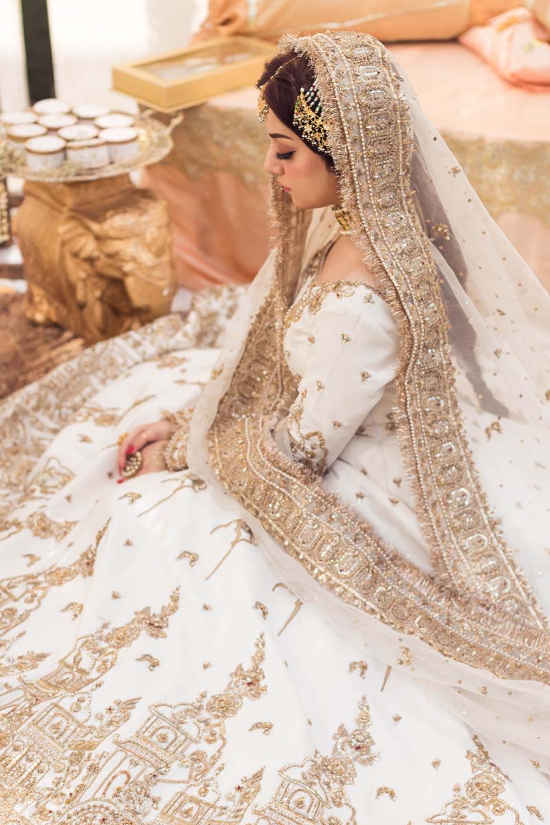 Ivory Embellished Raw Silk Bridal Maxi (2-Piece) - Image 2