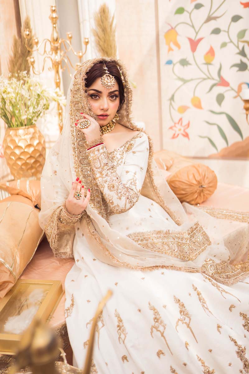 Ivory Embellished Raw Silk Bridal Maxi (2-Piece) - Image 3