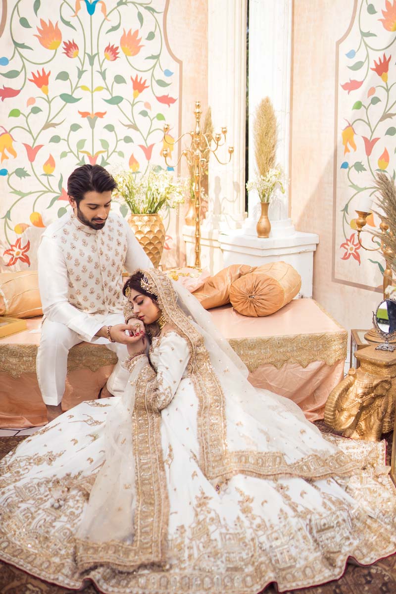 Ivory Embellished Raw Silk Bridal Maxi (2-Piece) - Image 6