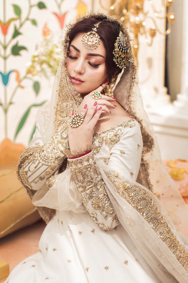 Ivory Embellished Raw Silk Bridal Maxi (2-Piece) - Image 7