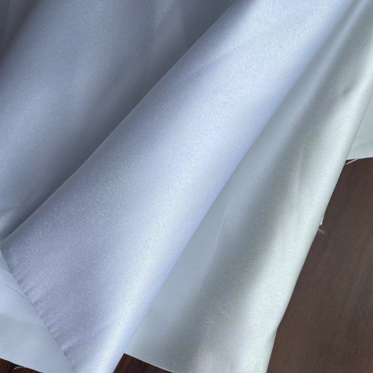 Pakistani Ivory Satin Sheath Bridal Gown (1-Pc) - Image 3