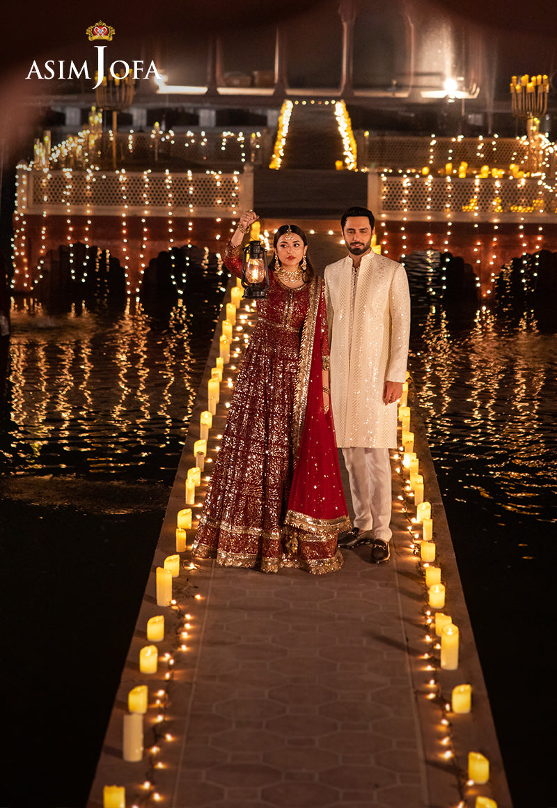 Cream Sequined Resham Embroidered Raw Silk Sherwani (3-Piece) - Image 10