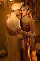 Off White Schiffli Raw Silk Groom Sherwani (3-Piece) - Image 7