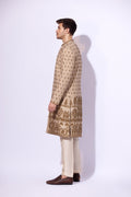 Ivory Zardozi Tropical Fabric Sherwani (3-Piece) - Image 4