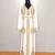 Off-White Hand-Embroidered Georgette Moroccan Kaftan (2-Piece) - Image 2