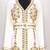 Off-White Hand-Embroidered Georgette Moroccan Kaftan (2-Piece) - Image 3