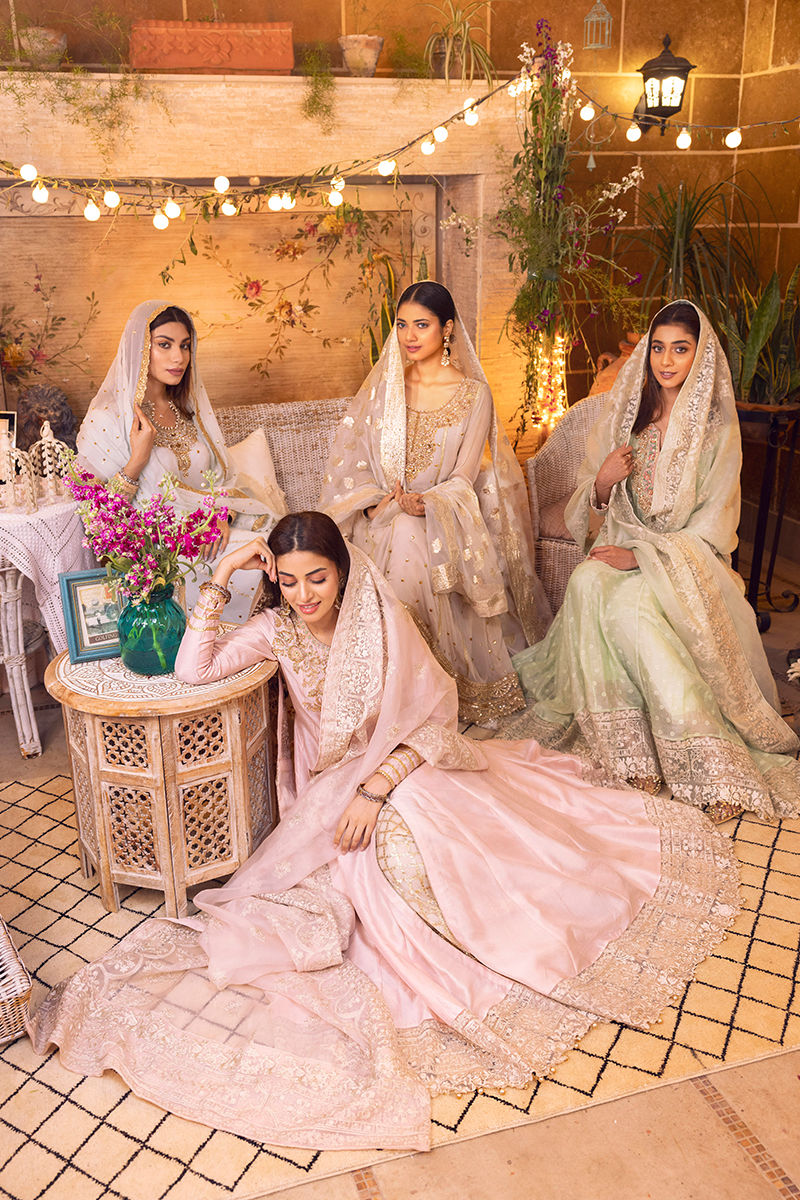 Ivory Handworked Chiffon Kalidaar (3-Piece) - Image 7