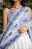 Pakistani Ivory Blue Hand-Embellished Net Kalidaar (3-Piece) - Image 7