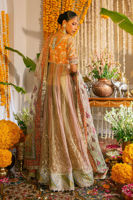 Pakistani Pastel Zardozi Gota Net Kalidar Dress (2-Piece) - Image 11