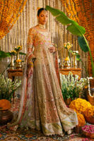 Pakistani Pastel Zardozi Gota Net Kalidar Dress (2-Piece) - Image 6