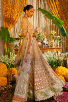 Pakistani Pastel Zardozi Gota Net Kalidar Dress (2-Piece) - Image 8