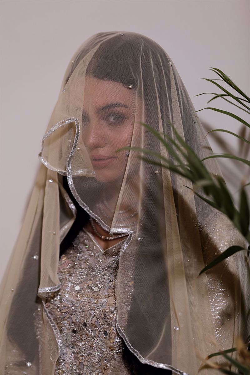 Ivory Handworked Shimmer Kalidar (3-Piece) - Image 11