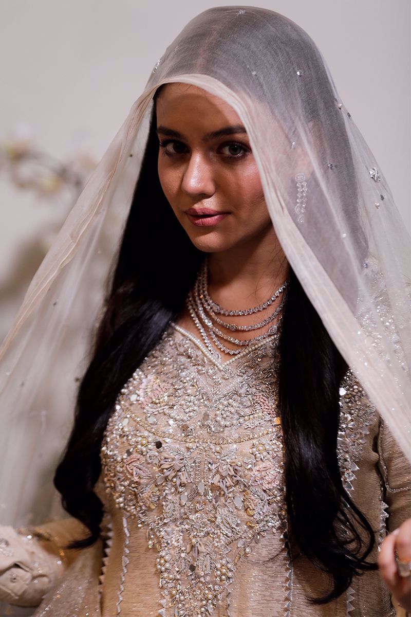 Ivory Handworked Shimmer Kalidar (3-Piece) - Image 6