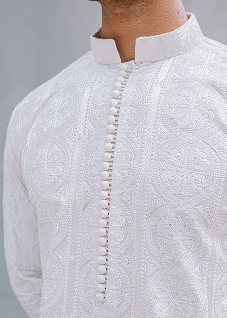 Ivory Embroidered Lawn Kurta (2-Piece) - Image 2