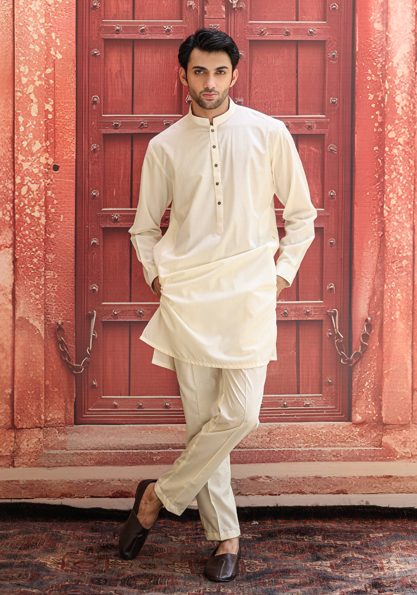 Vanilla Ice Poly Viscose Kurta Pajama (2-Piece) - Image 1