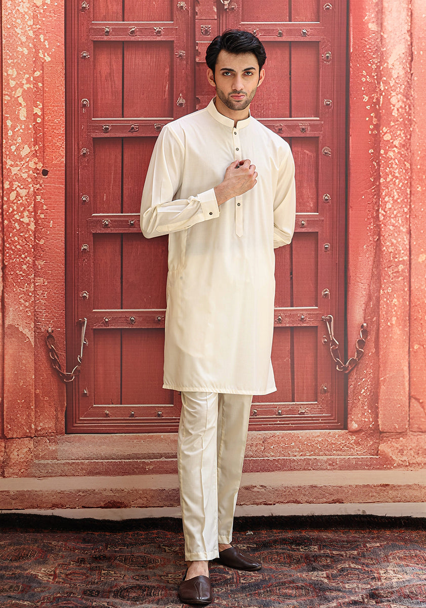 Vanilla Ice Poly Viscose Kurta Pajama (2-Piece) - Image 2