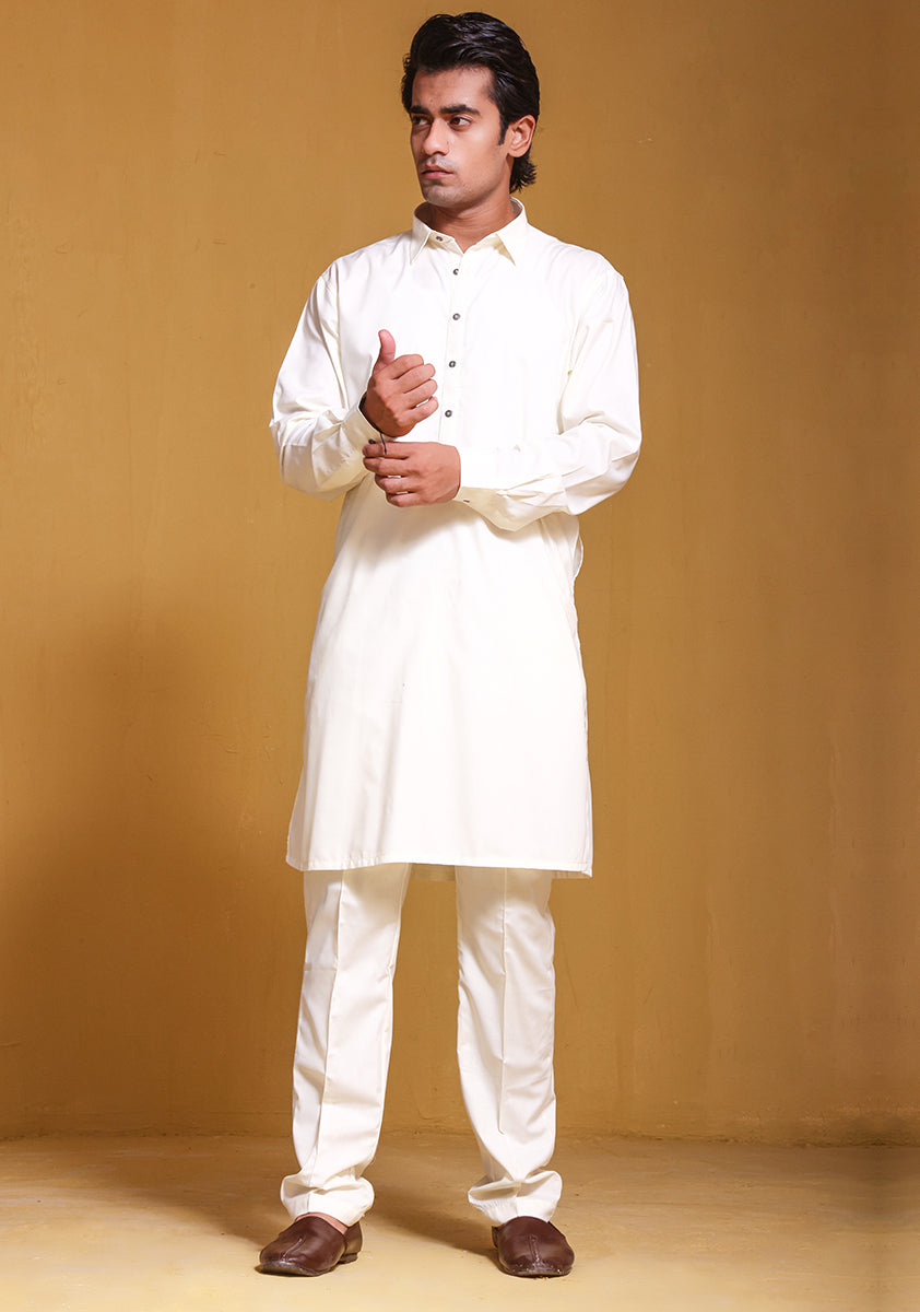 Vanilla Ice Poly Viscose Kurta Pajama (2-Piece) - Image 1