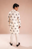 Off-White Embroidered Wash-and-Wear Kurta Pajama (2-Piece) - Image 6