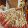 Ivory Zardozi & Mirror Work Tissue Lehenga (3-Piece) - Image 2