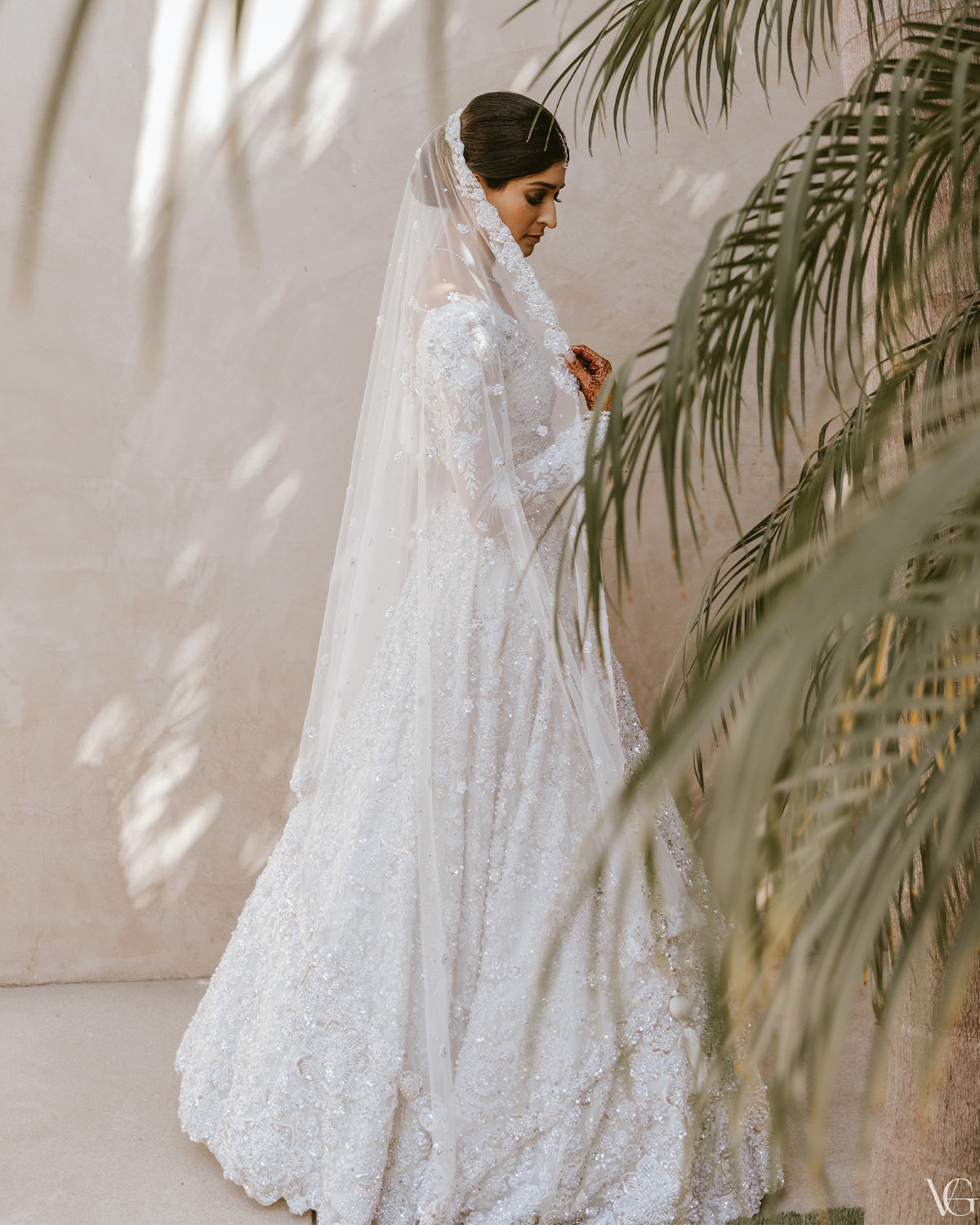 Ivory Embroidered Net Lehenga Dress (3-Piece) - Image 2