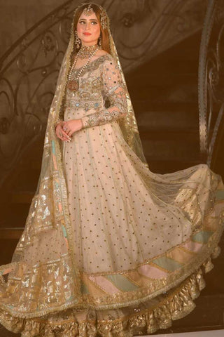 Ivory Embroidered Net Bridal Lehenga (3-Piece) - Image 2