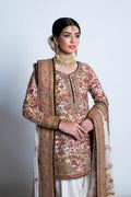 Pakistani Ivory Embroidered Net Lehenga Set (3-Piece) - Image 12