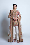 Pakistani Ivory Embroidered Net Lehenga Set (3-Piece) - Image 14