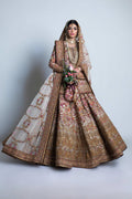 Pakistani Ivory Embroidered Net Lehenga Set (3-Piece) - Image 3