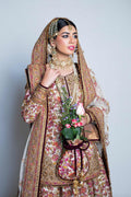 Pakistani Ivory Embroidered Net Lehenga Set (3-Piece) - Image 6