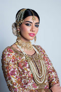 Pakistani Ivory Embroidered Net Lehenga Set (3-Piece) - Image 9